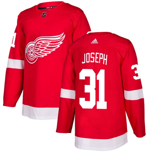 Adidas Men Detroit Red Wings 31 Curtis Joseph Red Home Authentic Stitched NHL Jersey